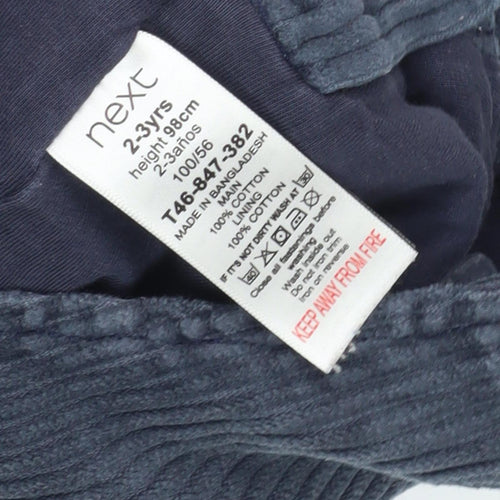 Next Boys Blue Corduroy Dungaree, 2-3 Years, Casual Wear