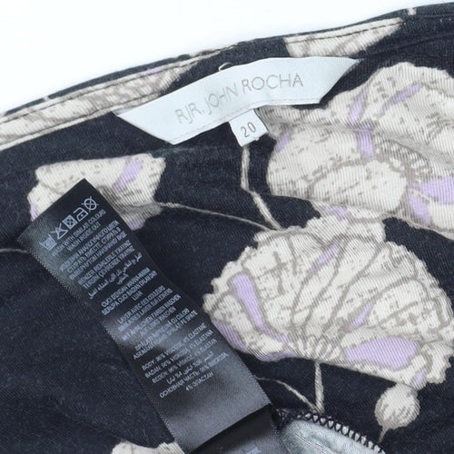 RJR John Rocha Black Floral Women’s Dress Size 20