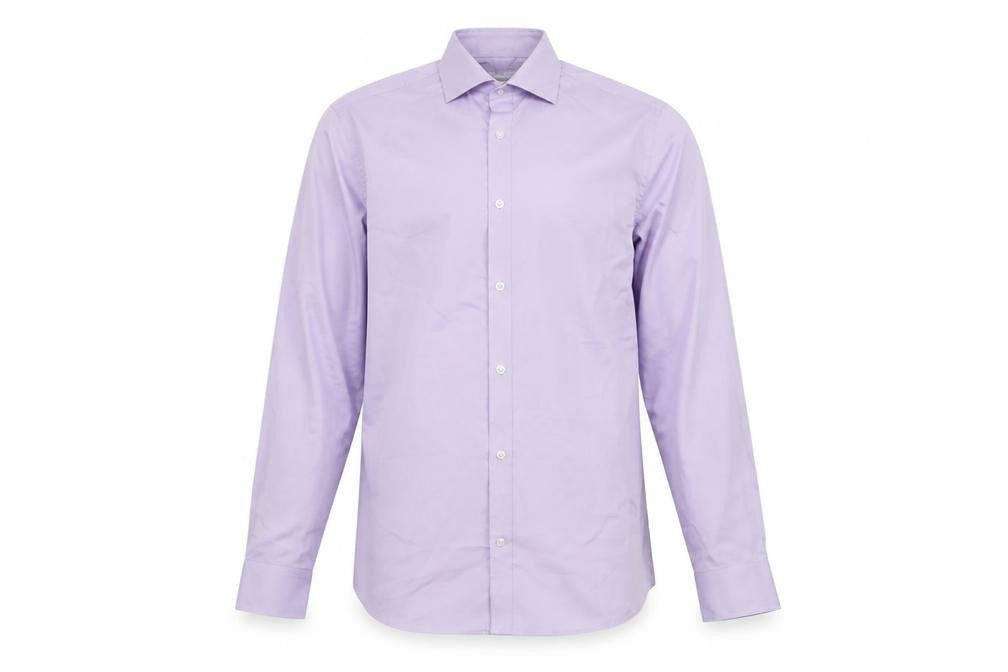 Racing Green Men's Purple Regular Fit Dress Shirt