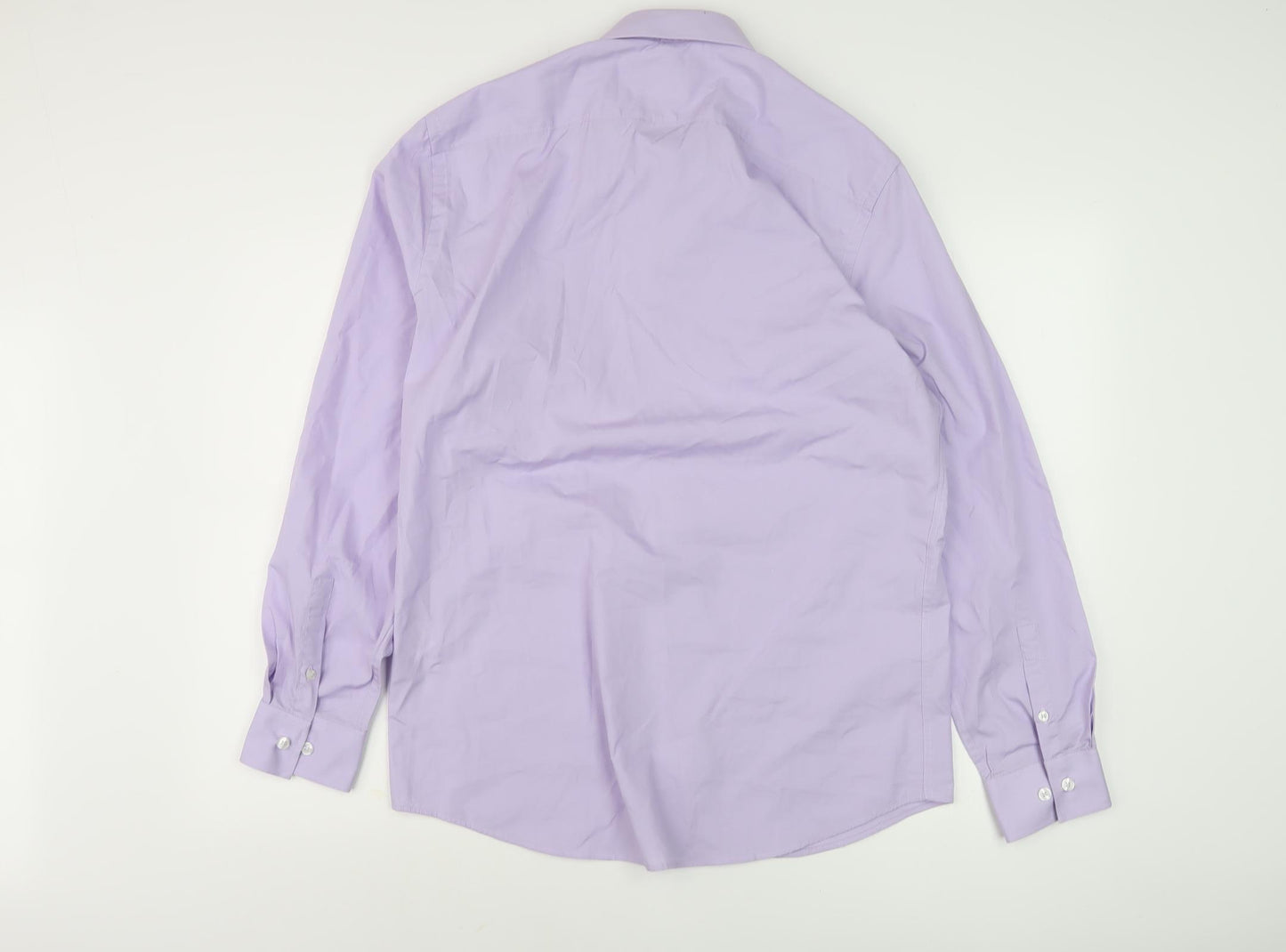 Racing Green Men's Purple Regular Fit Dress Shirt