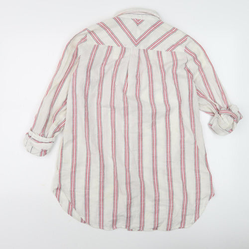 Fat Face Women's Multicoloured Striped Button-Up Shirt