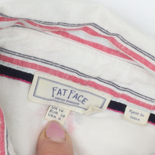 Fat Face Women's Multicoloured Striped Button-Up Shirt