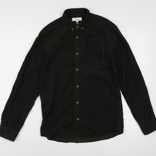 Next Men's Black Slim Fit Casual Shirt, Size S