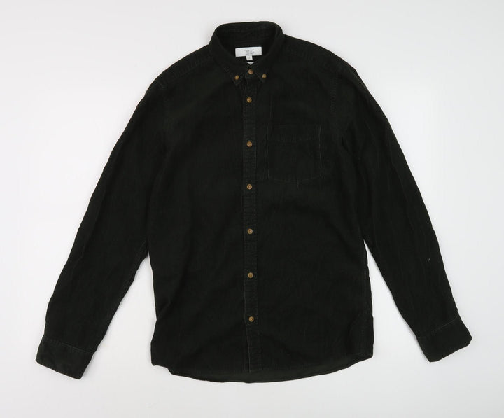 Next Men's Black Slim Fit Casual Shirt, Size S