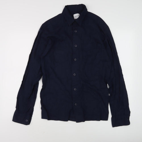 Jack & Jones Men's Blue Medium Casual Button-Up Shirt