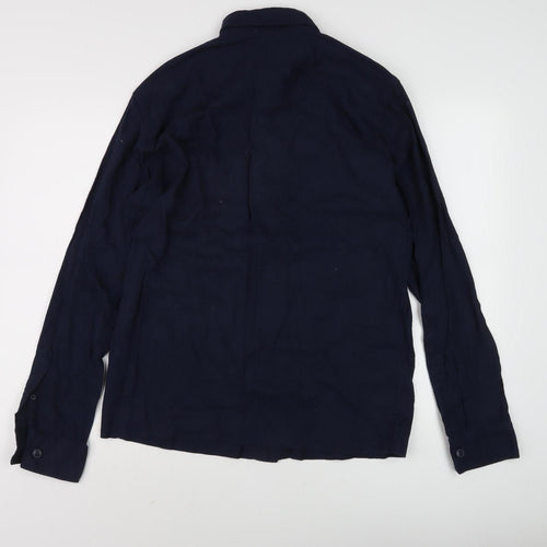 Jack & Jones Men's Blue Medium Casual Button-Up Shirt