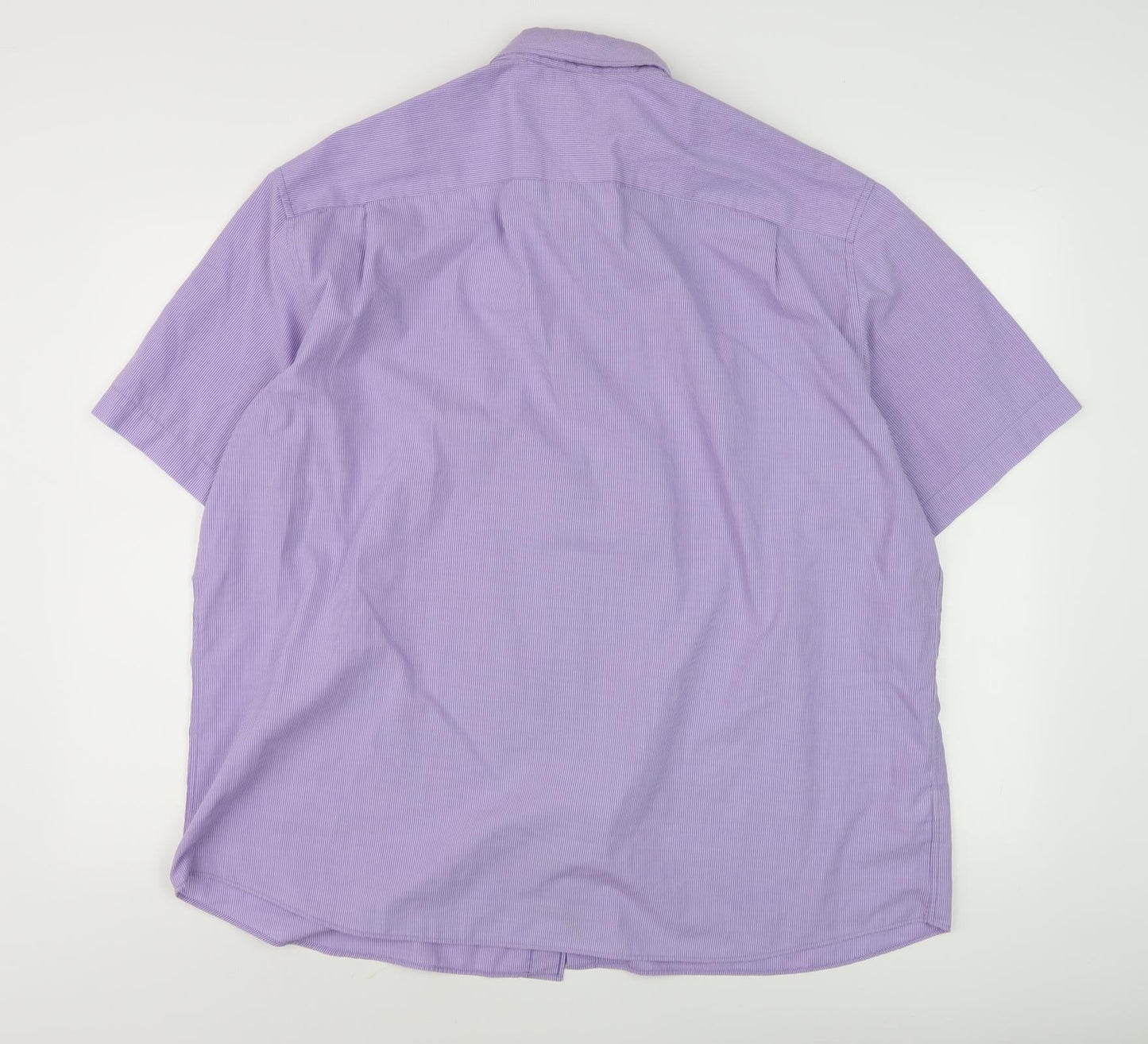 Marks and Spencer Men's Purple 2XL Button-Up Shirt