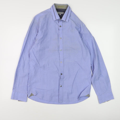 Ted Baker Men's Blue Dress Shirt Size 3, Business Casual