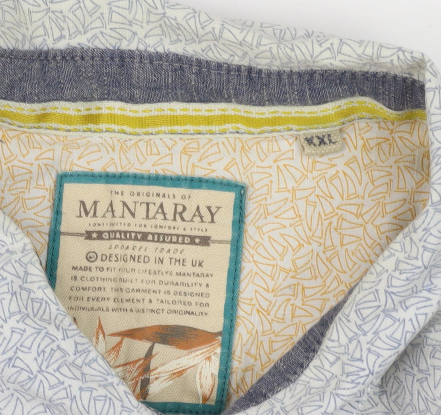 Mantaray Men's Multicoloured 2XL Graphic Print Shirt