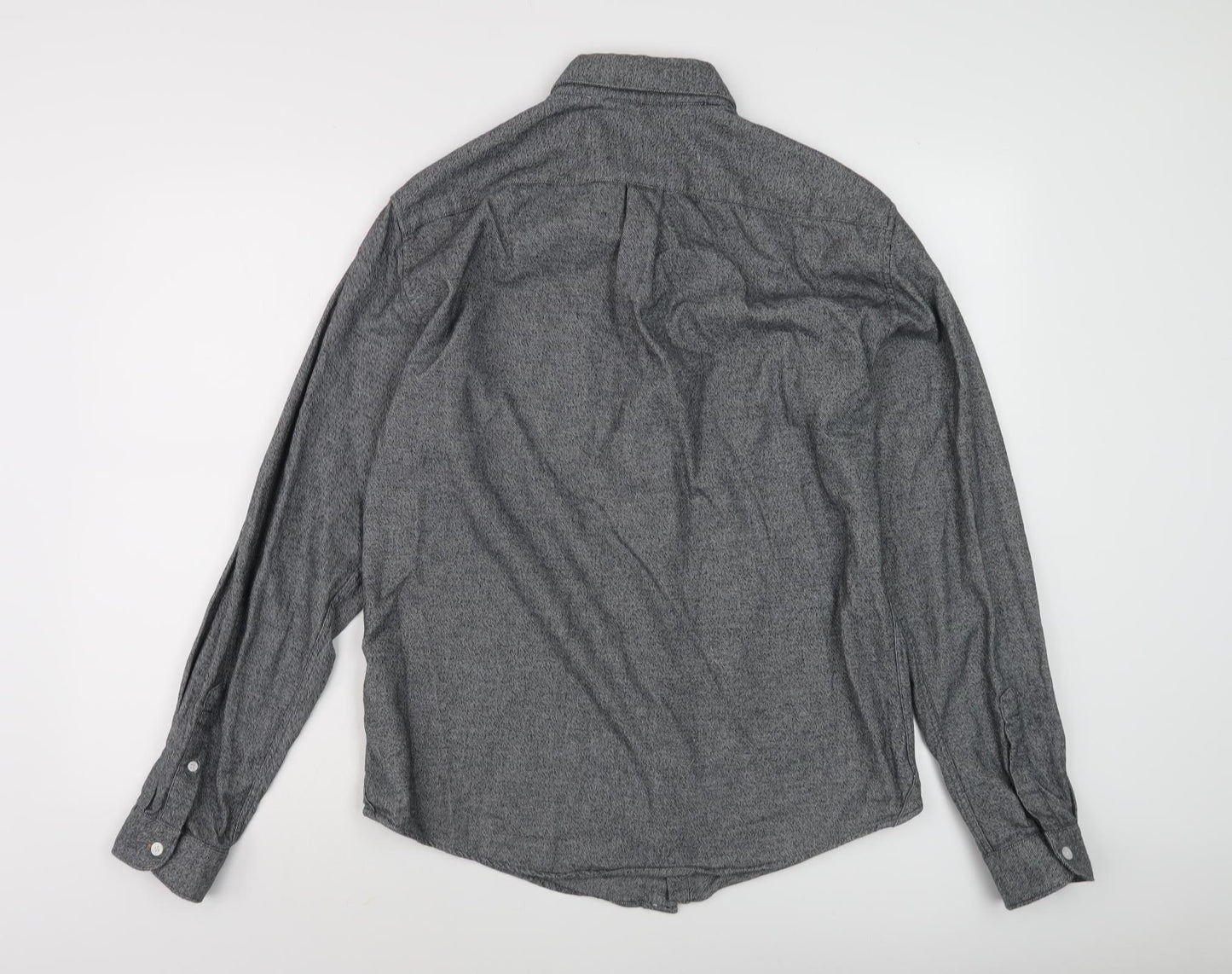 Fairlane & Sons Men's Grey Button-Up Shirt M