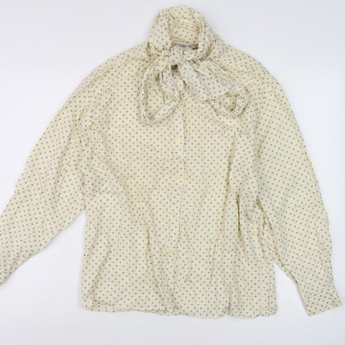 Next Women's Ivory Polka Dot Blouse Size 14