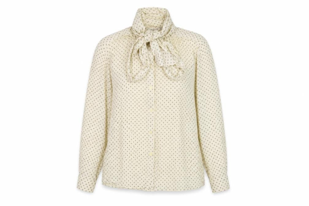 Front view of Next Women's Ivory Polka Dot Blouse, size 14