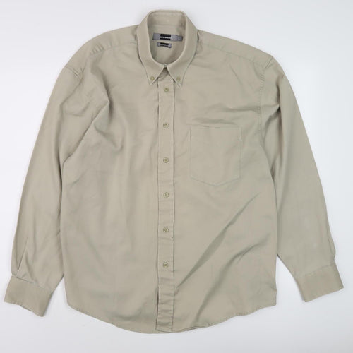 armando Men's Beige Long Sleeve Shirt L