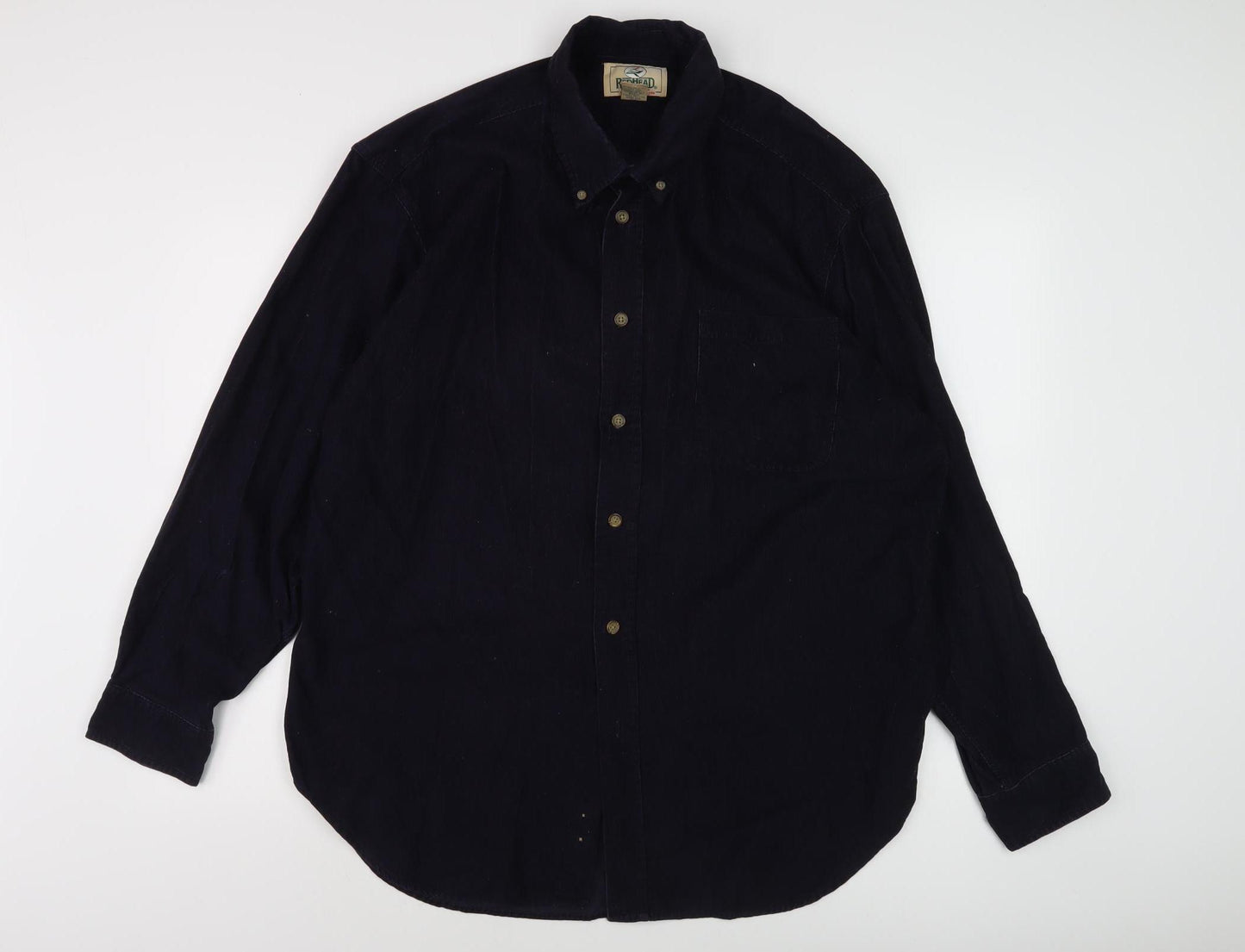 RedHead Men's Black Corduroy Button-Up Shirt XL