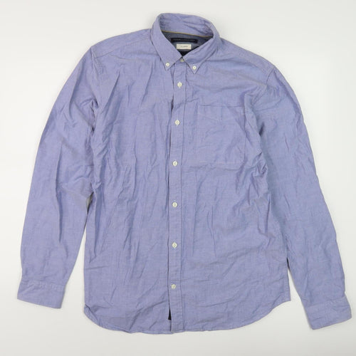 Jack & Jones Mens Blue XL Long Sleeve Button-Up Shirt