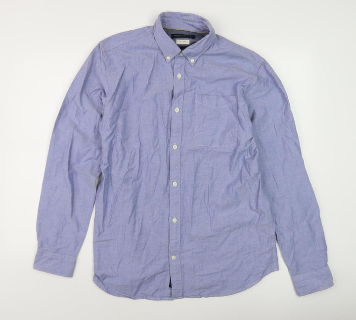 Jack & Jones Mens Blue XL Long Sleeve Button-Up Shirt