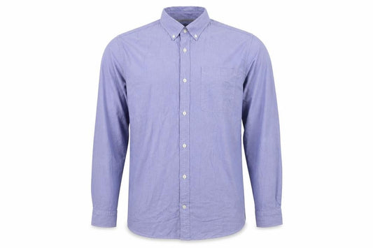 Front view of Jack & Jones men’s blue xl long sleeve button-up shirt