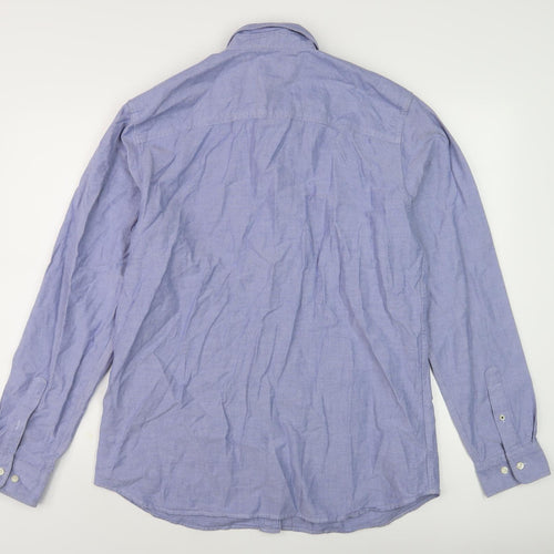 Jack & Jones Mens Blue XL Long Sleeve Button-Up Shirt