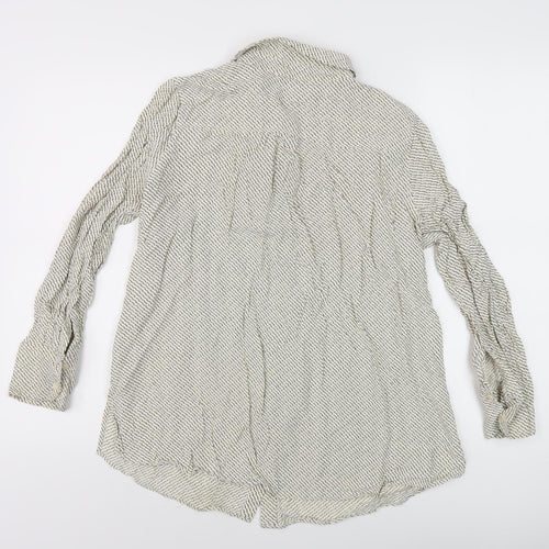 Marks and Spencer Women's Ivory Button-Up Shirt Size 14