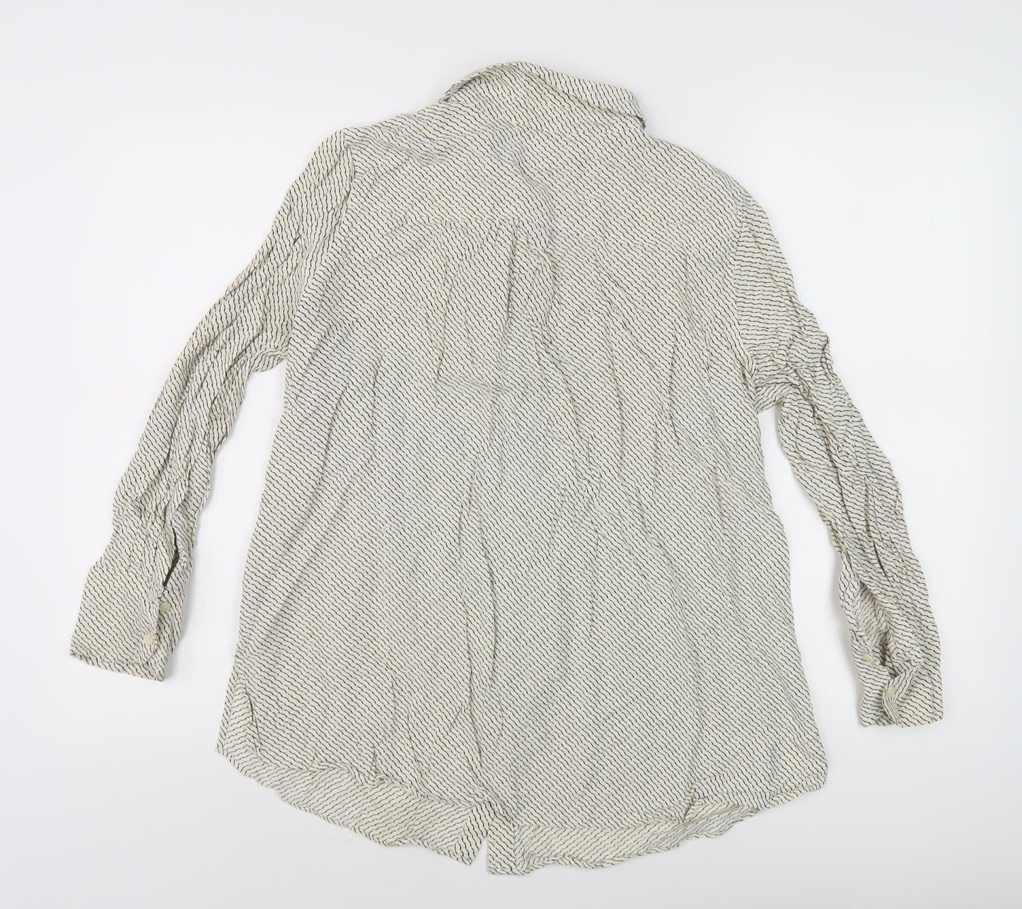 Marks and Spencer Women's Ivory Button-Up Shirt Size 14