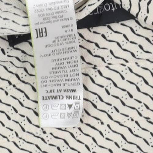 Marks and Spencer Women's Ivory Button-Up Shirt Size 14