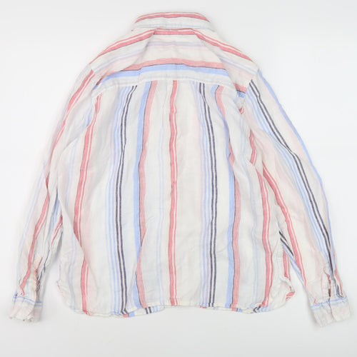 Marks & Spencer Women's Striped Linen Shirt, Size 16, Multicoloured