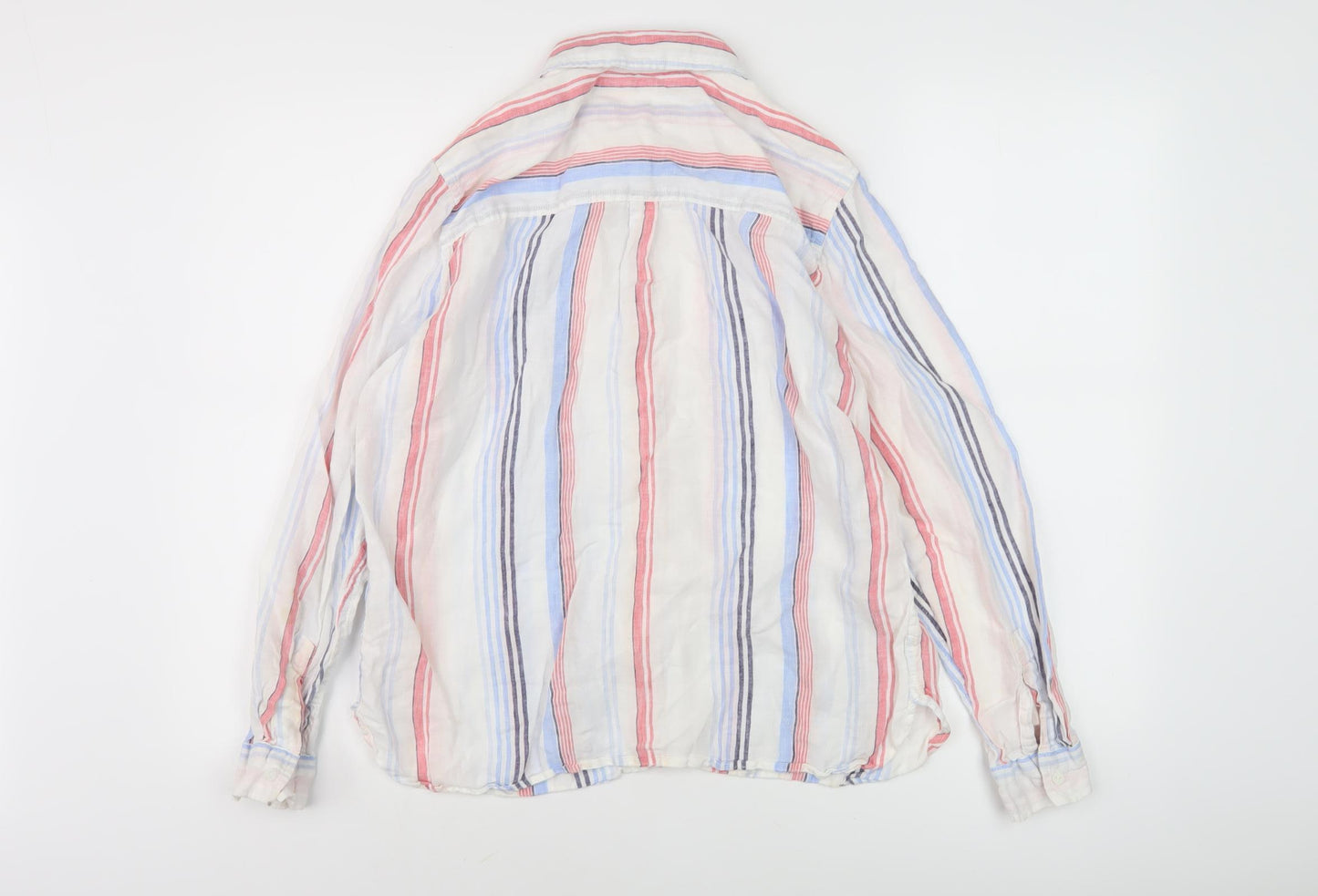 Marks & Spencer Women's Striped Linen Shirt, Size 16, Multicoloured