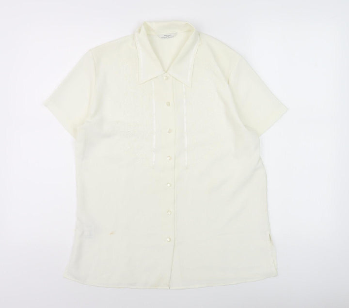 Marks and Spencer Ivory Collared Button-Up Shirt