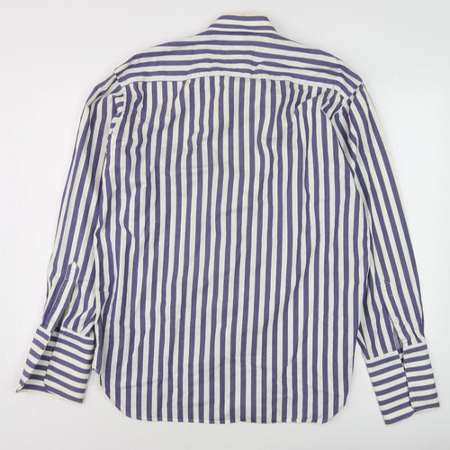 Chester Barrie Men's Striped Dress Shirt, 16.5, Purple