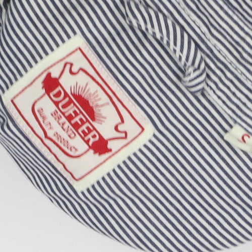Duffer Men's Blue Striped Long Sleeve Shirt