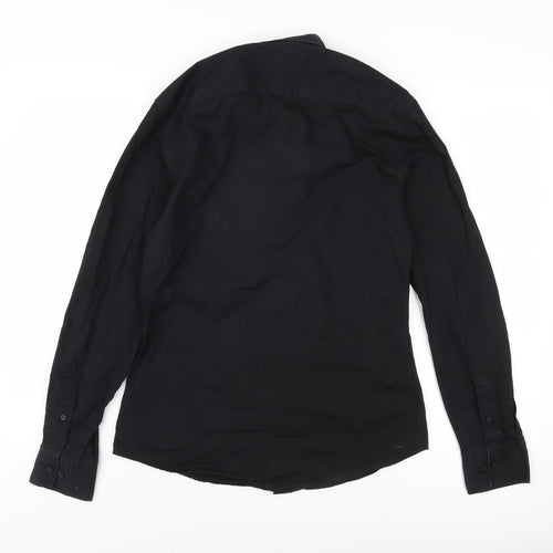 French Connection Men's Black S Dress Shirt