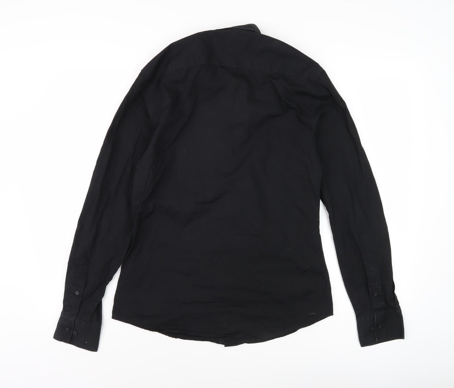 French Connection Men's Black S Dress Shirt