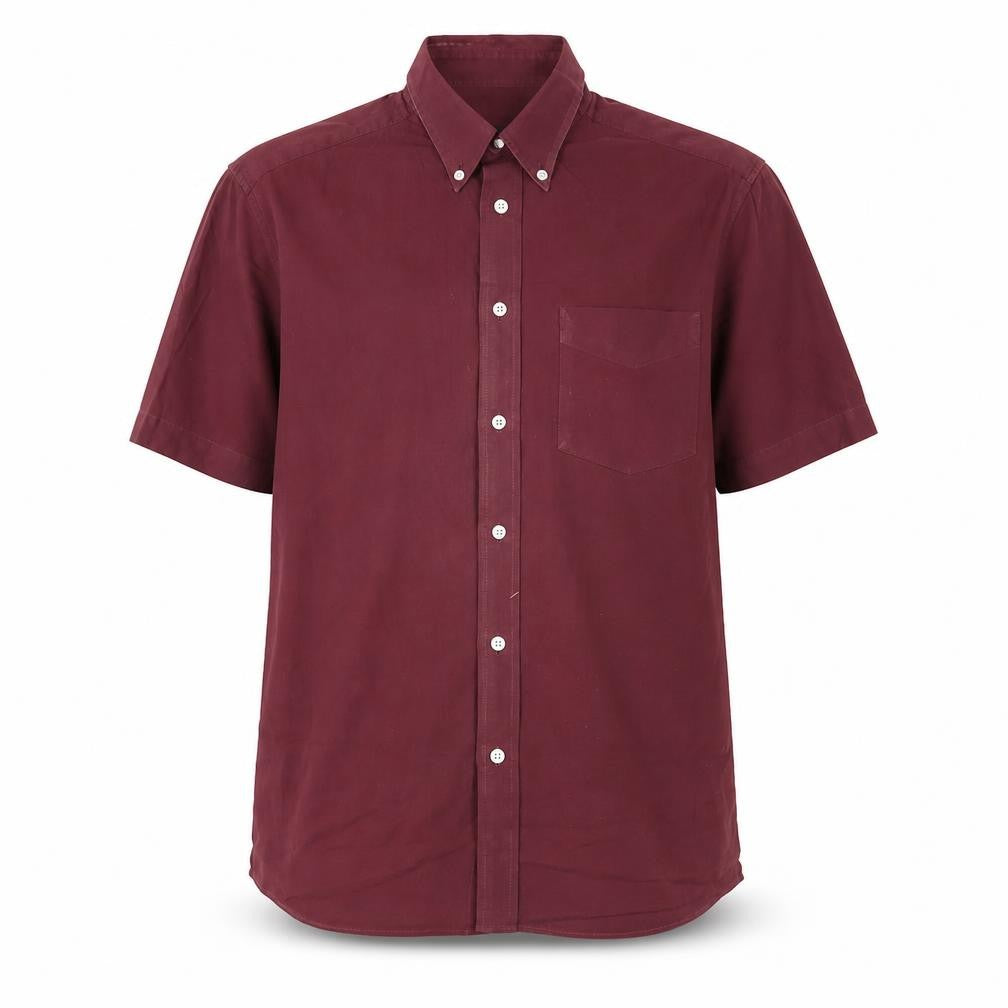 Front view of Marks & Spencer Men's Red Short Sleeve Shirt
