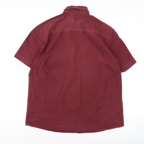 Marks and Spencer Men's Red Short Sleeve Shirt