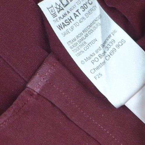 Marks and Spencer Men's Red Short Sleeve Shirt