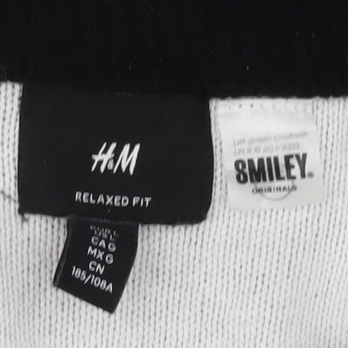 H&M Women's Black Pullover Jumper, M, Relaxed Fit