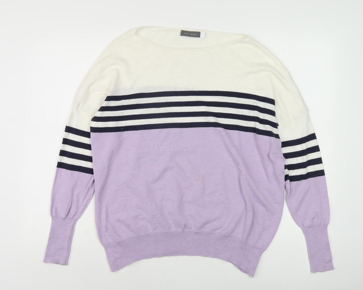 Only & Sons Women's Multicoloured Striped Pullover Jumper L