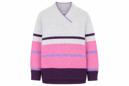 Front view of Next Women's Multicoloured Striped jumper, size 14