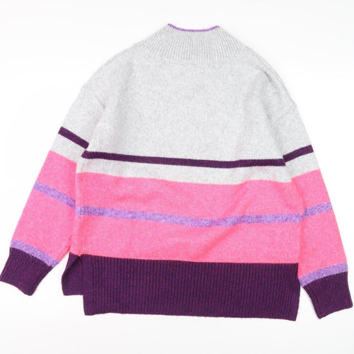Next Women's Multicoloured Striped Pullover Jumper, Size 14