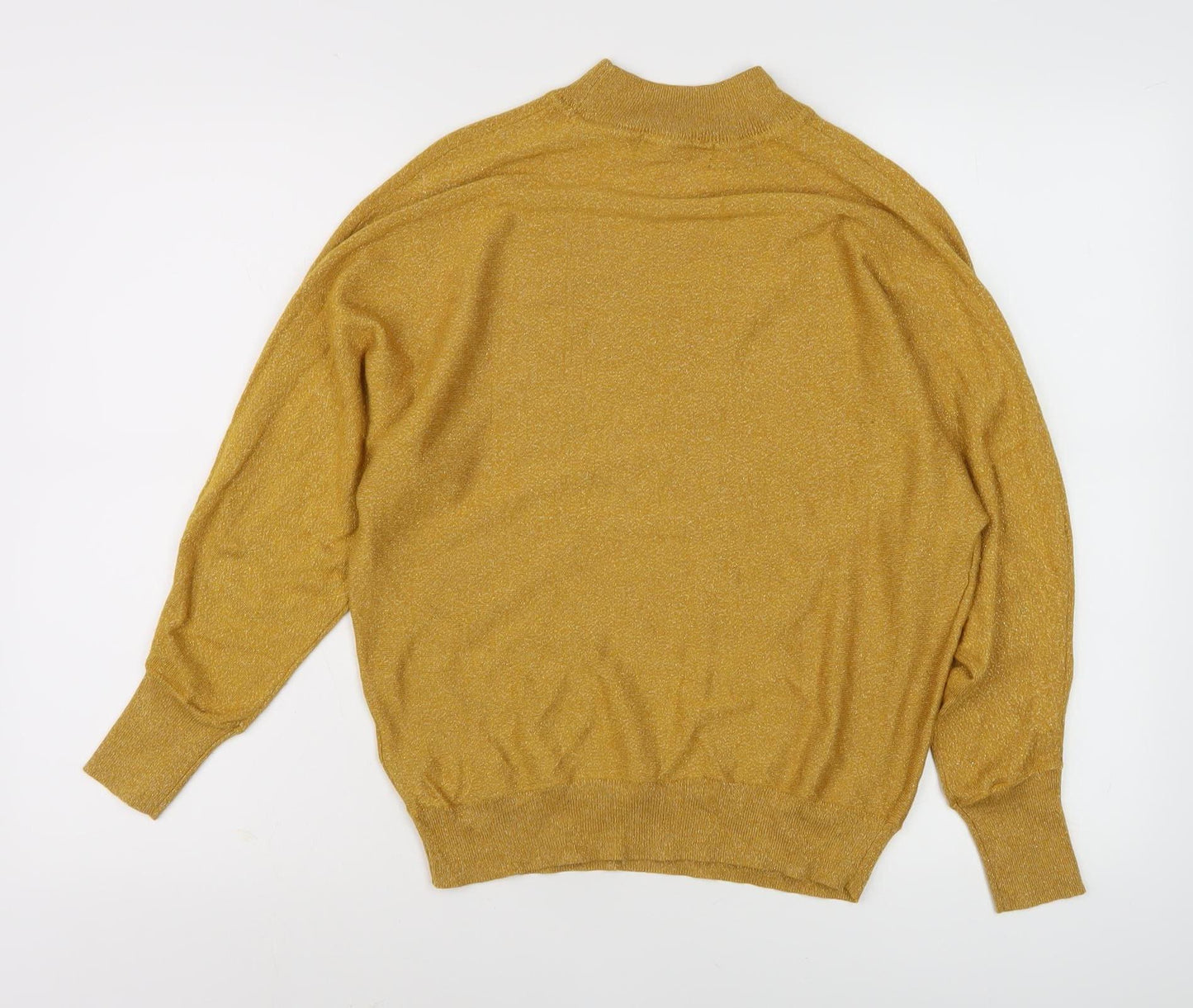 Marks and Spencer Women's Gold High Neck Jumper