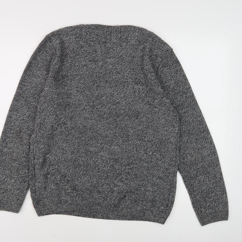 Topman Men's Grey Cable-Knit Pullover Jumper M