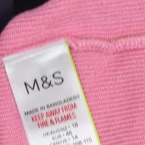 Marks and Spencer Women's Multicoloured Striped Pullover Jumper, Size 18