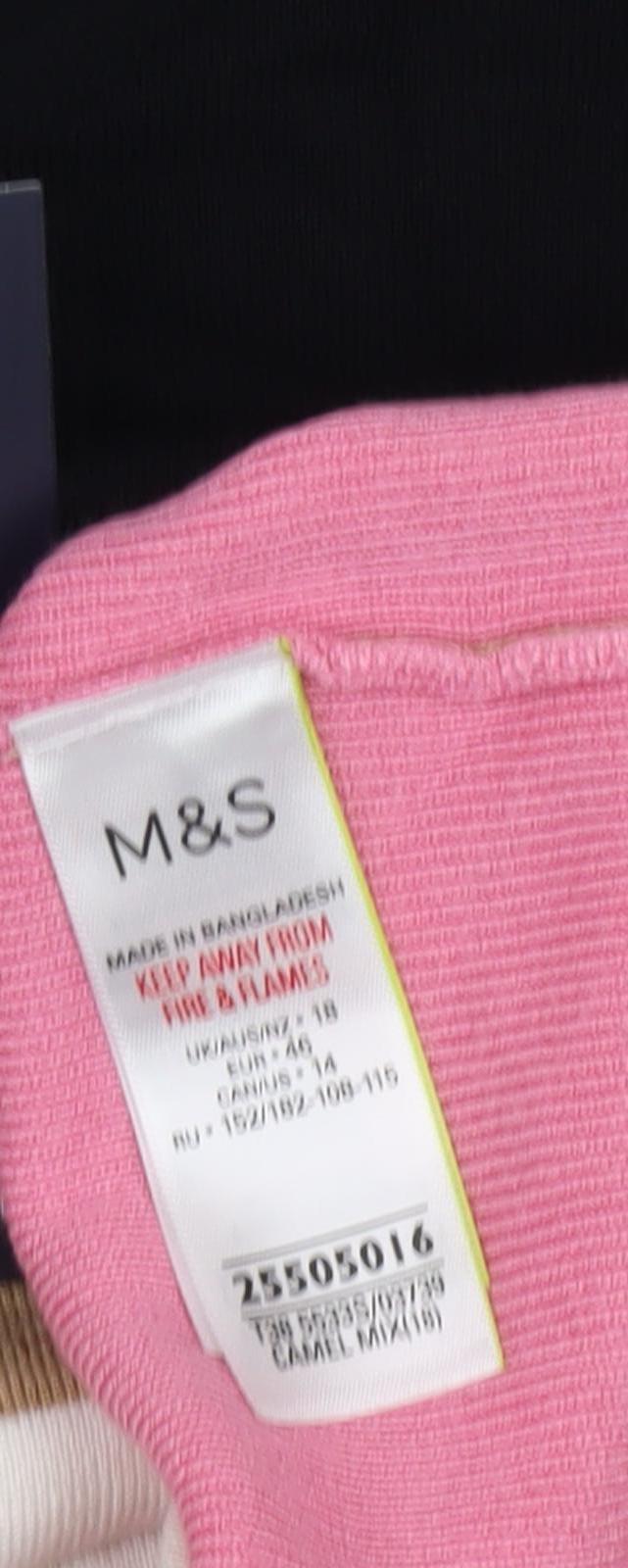 Marks and Spencer Women's Multicoloured Striped Pullover Jumper, Size 18