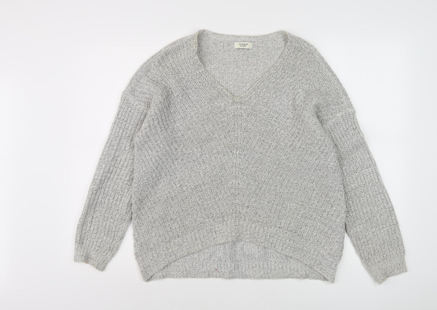 Jacqueline de Yong Women's Grey Pullover Jumper M