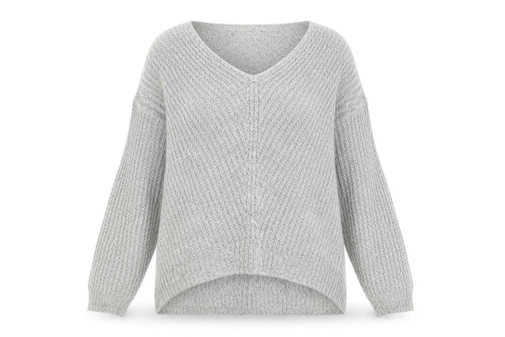 Front view of Jacqueline de Yong Women's Grey jumper M