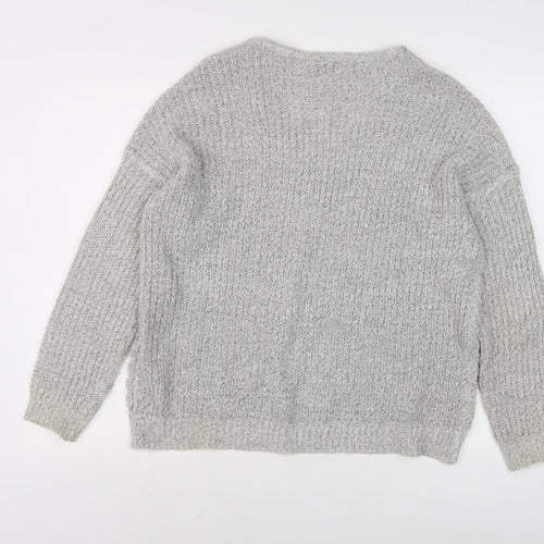 Jacqueline de Yong Women's Grey Pullover Jumper M