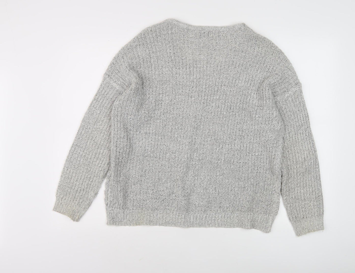 Jacqueline de Yong Women's Grey Pullover Jumper M