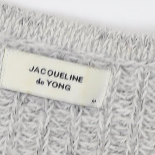 Jacqueline de Yong Women's Grey Pullover Jumper M