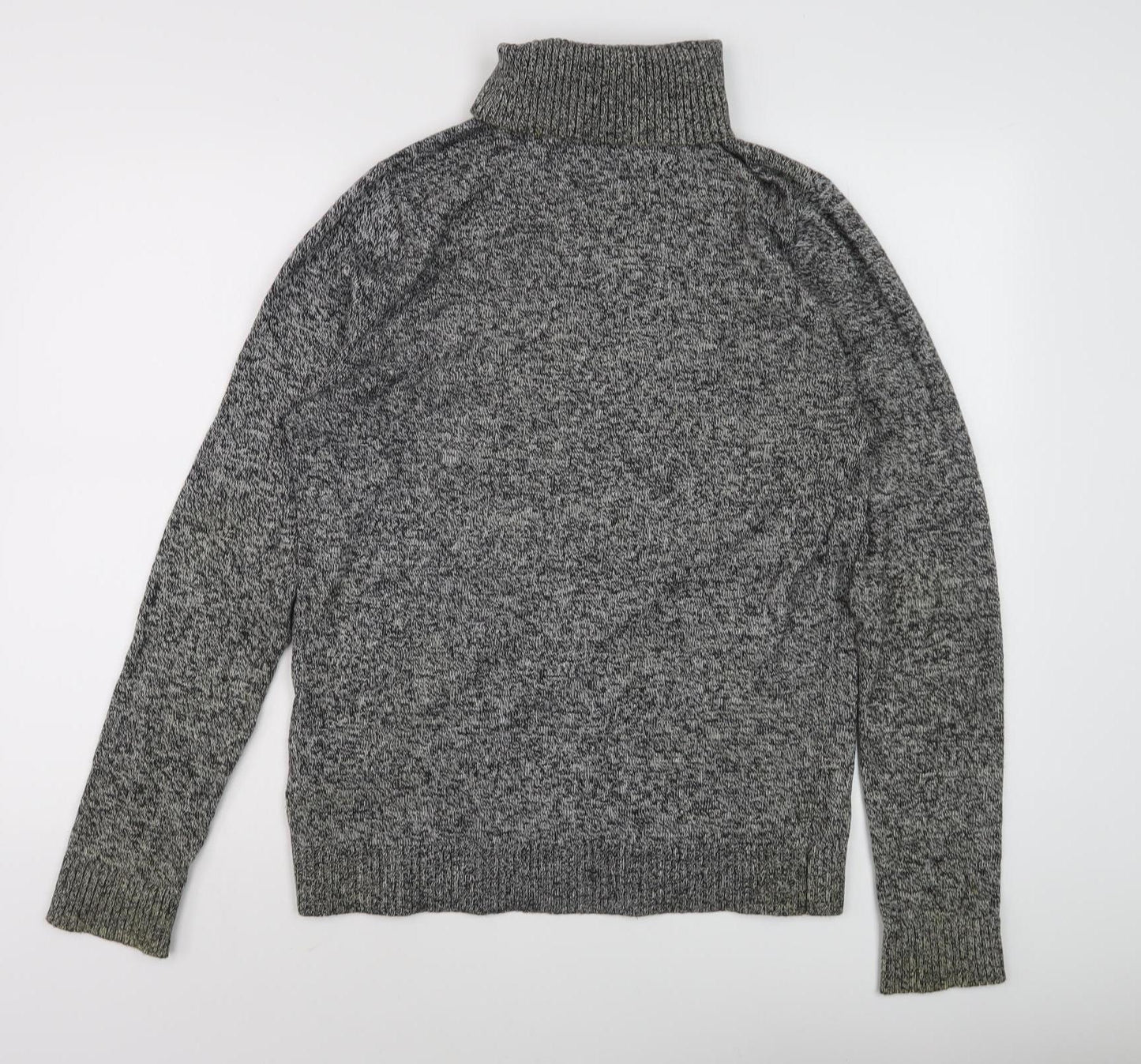 Hollister Men's Grey Roll Neck Pullover Jumper M