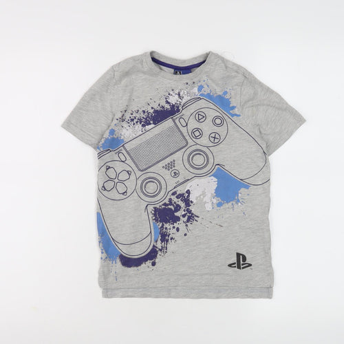 PlayStation Boys Grey Graphic Print T-Shirt XL